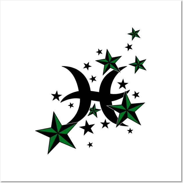 Pisces Star Wall Art by OrneryDevilDesign